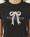 Marithé François Girbaud W SORONA COOL RIBBON GRAPHIC CROP TEE white