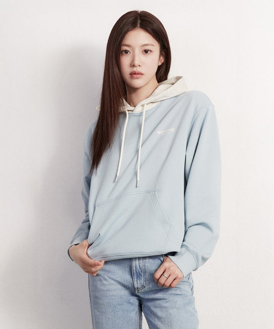Marithé François Girbaud Regular Logo Color Block Hoodie