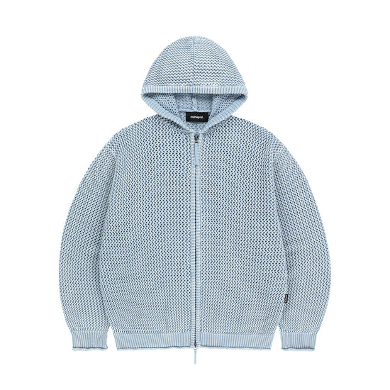 Mahagrid Pigment Mesh Zip Up Knit