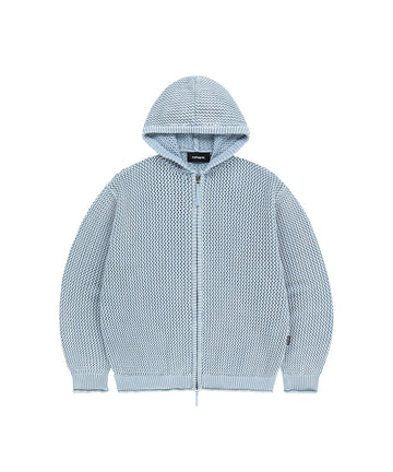 Mahagrid Pigment Mesh Zip Up Knit