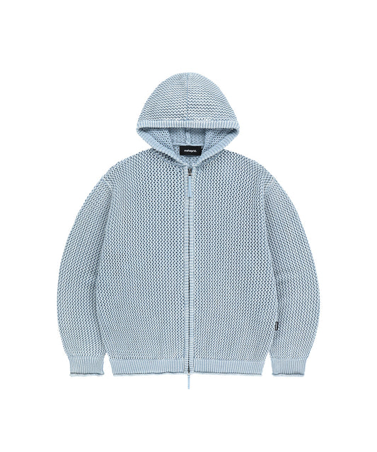 Mahagrid Pigment Mesh Zip Up Knit