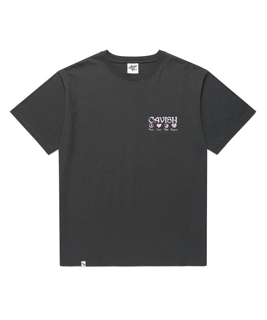 Cavish PLUR Short Sleeve Tee [Charcoal]