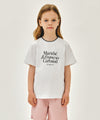 Marithé François Girbaud Kids Neck Point Lettering Tee