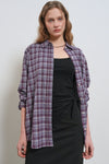 General Idea WOMAN Loose Fit Natural Check Shirt