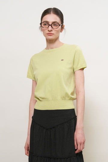 General Idea [KIPPU PICK] WOMAN AIRY ESSENTIAL HALF KNIT [GREEN]