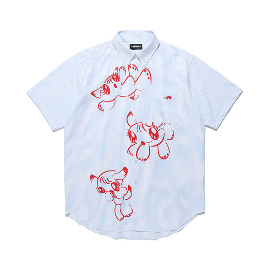Nice Ghost Club Baby Guardians Stripe Big Big Half Shirt