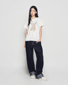 ADLV Woman Fuzzy Rabbit Short Sleeve T-Shirt