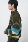 General Idea MAN Multi Stripe Hairy Pullover