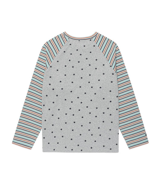 Cavish Striped Star Raglan Long Sleeve Tee