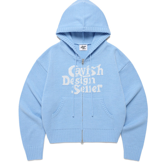 Cavish Women's Seller Logo Knit Zip Up Hoodie