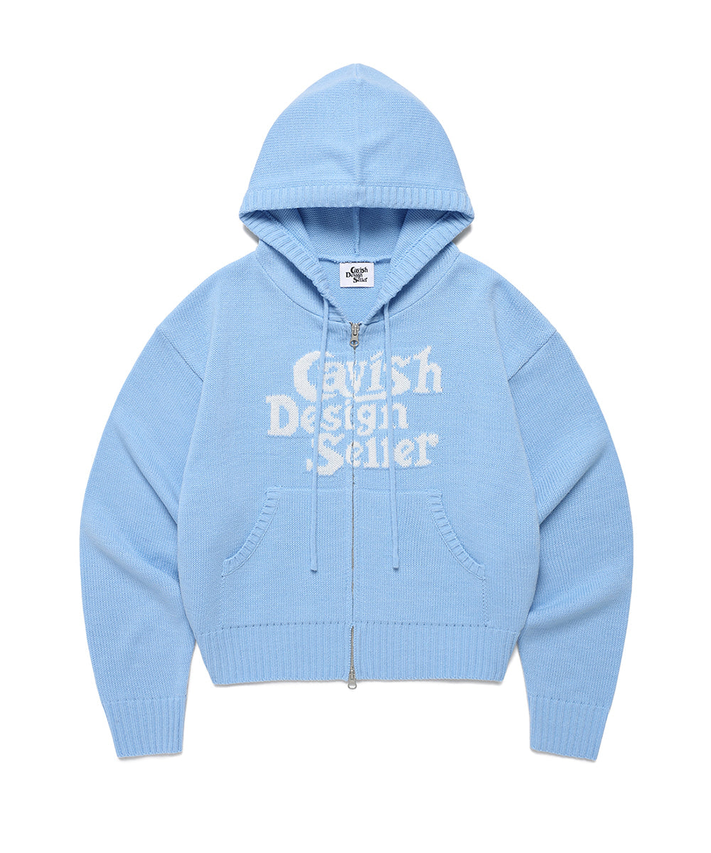 Cavish Women's Seller Logo Knit Zip Up Hoodie