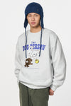 General Idea UNISEX Puppy Overfit Brushed Sweatshirt [White Melange]