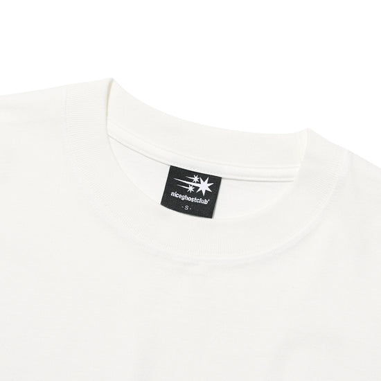 Nice Ghost Club Star Shoes Girl Big Big Tee [White]
