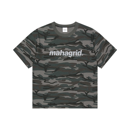 Mahagrid Camo Pattern Basic Logo Crop Tee