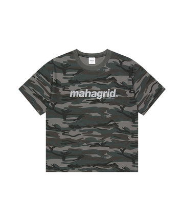 Mahagrid Camo Pattern Basic Logo Crop Tee