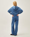Marithé François Girbaud OUTLINE CLASSIC LOGO DYEING TUCK WIDE SWEAT PANTS mint