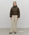 Marithé François Girbaud W Regular Logo Hooded Crop Down Jacket Black