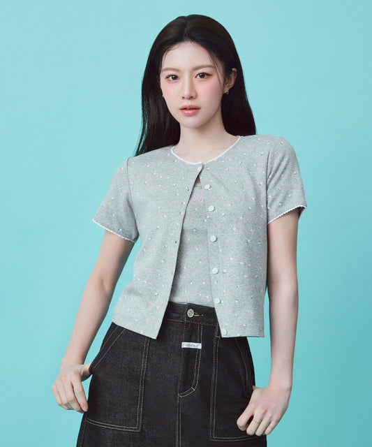 Marithé François Girbaud W Flower Short Sleeve Tee
