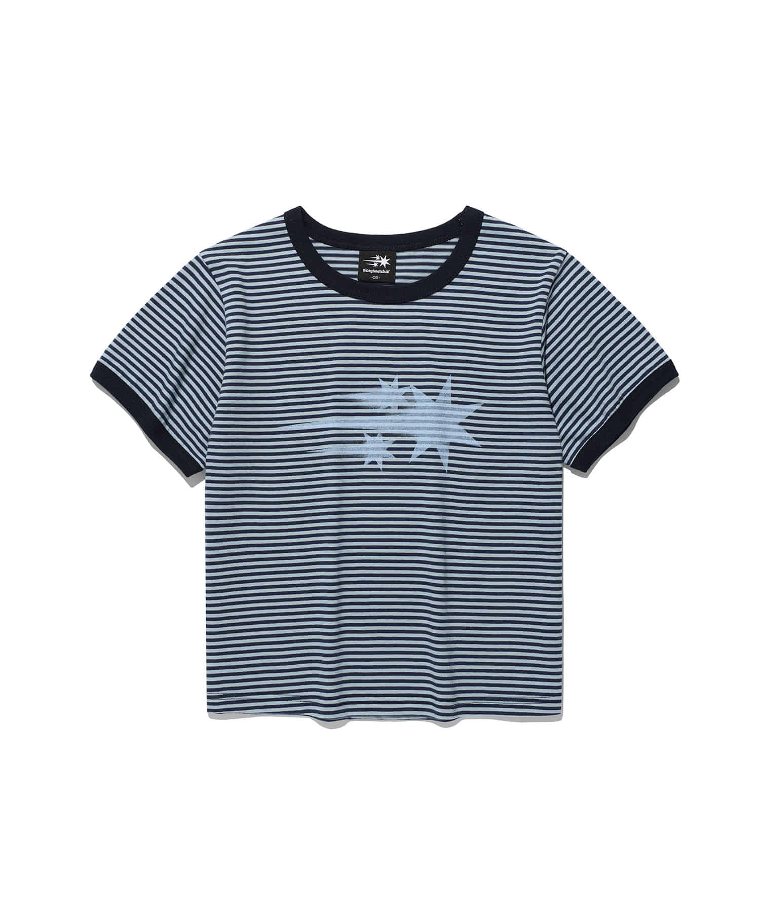 Nice Ghost Club Stripe Rush 3Star Ringer Crop Tee