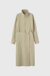 General Idea WOMAN High Neck Zip-Up Wrap Dress [BEIGE]