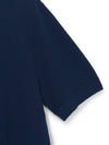 MLB Varsity Tuck Texture Open Collar Short Sleeve Knit Pullover
