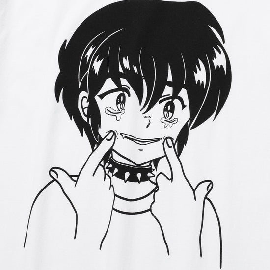 Nice Ghost Club Crying Smile Boy Tee [White]