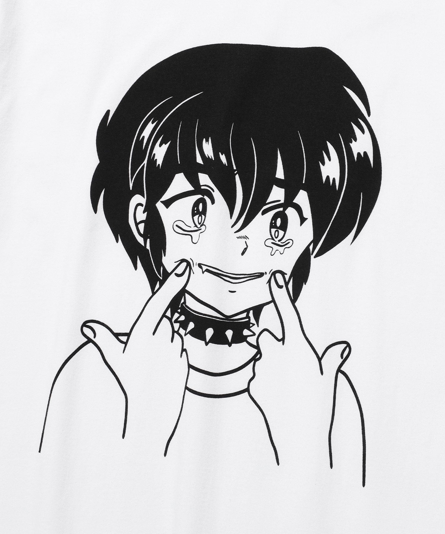Nice Ghost Club Crying Smile Boy Tee [White]
