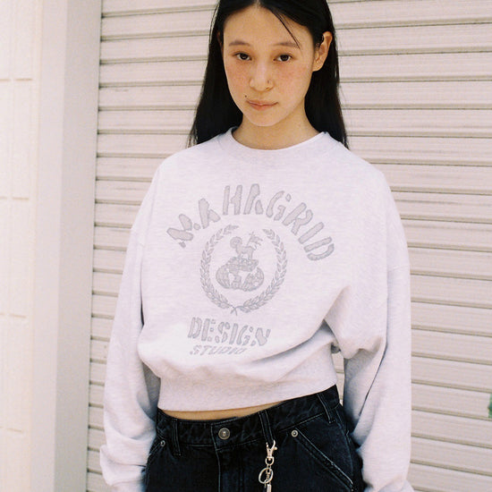 Mahagrid VINTAGE COLLEGE CROP SWEATSHIRT
