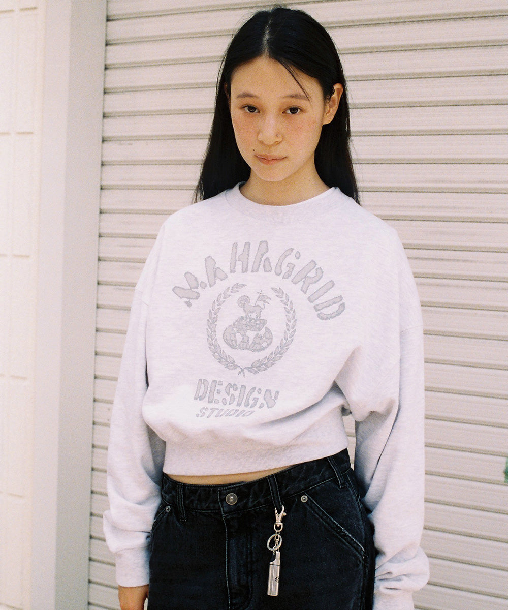 Mahagrid VINTAGE COLLEGE CROP SWEATSHIRT