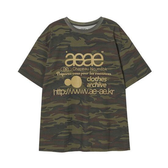AEAE Web Logo T-Shirt in Camo