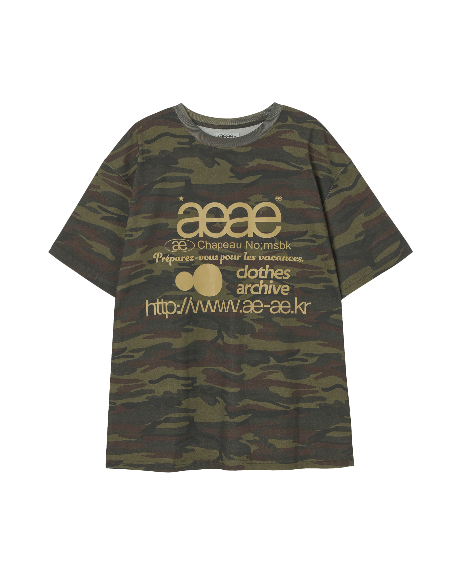 AEAE Web Logo T-Shirt in Camo