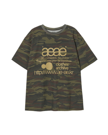 AEAE Web Logo T-Shirt in Camo