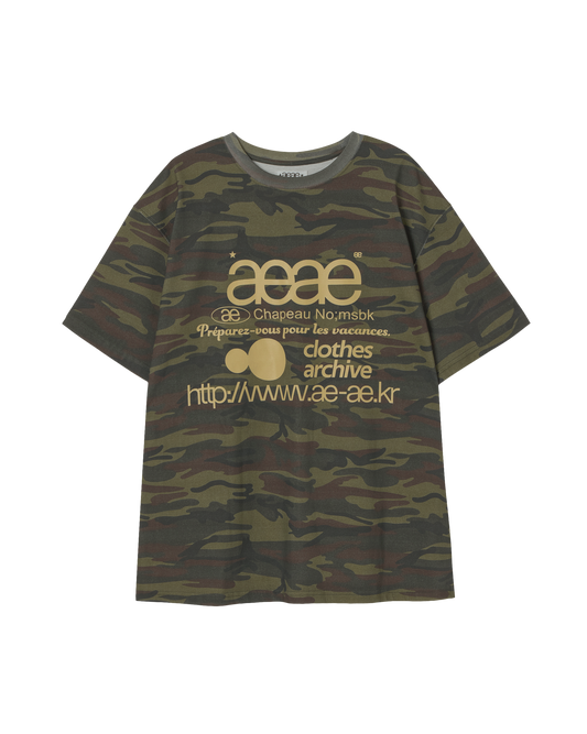 AEAE Web Logo T-Shirt in Camo