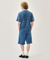 Marithé François Girbaud OUTLINE CLASSIC LOGO DYEING BERMUDA SWEAT SHORTS mint