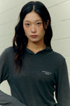 ADLV Woman Slub Hoodie Long Sleeve T-Shirt