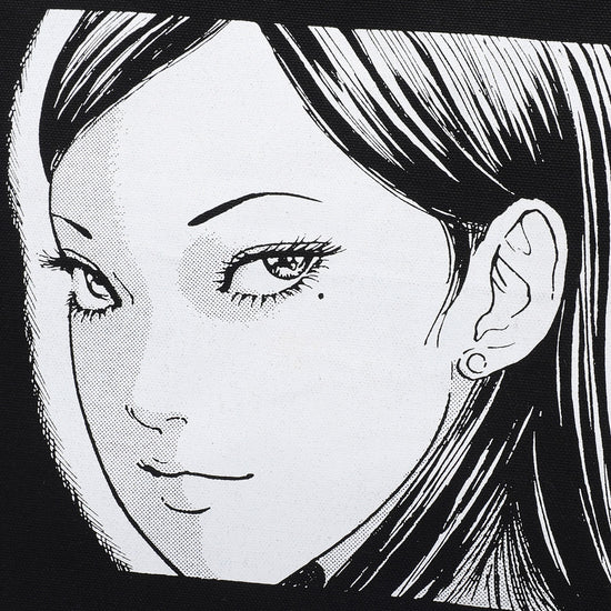 Nice Ghost Club Junji Ito Maniac Tomie Logo Big Tote Bag [Black]