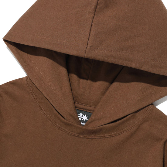 Nice Ghost Club Think Layered Long Sleeve Hoodie [Brown]
