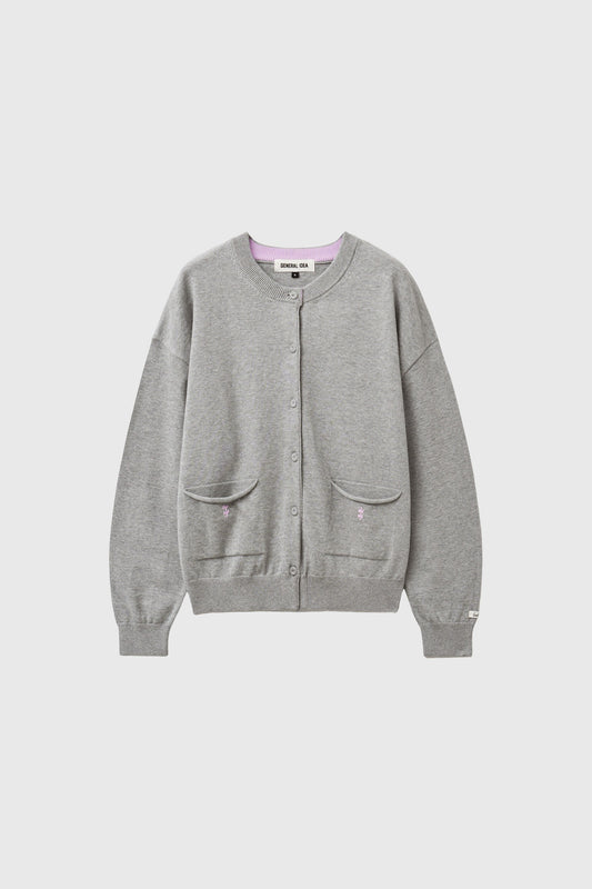 General Idea WOMAN Cotton Loose Fit Pocket Cardigan