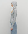 Marithé François Girbaud W BALACLAVA HOODIE SLIM KNIT Light Olive