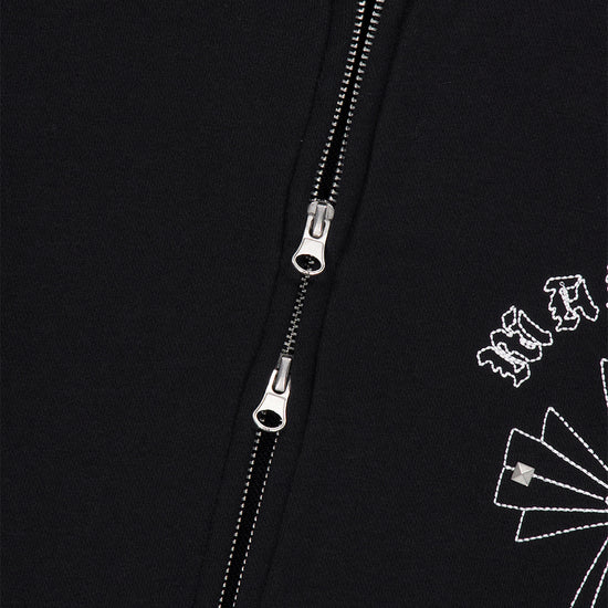 Mahagrid Cross Stud Hood Zip Up