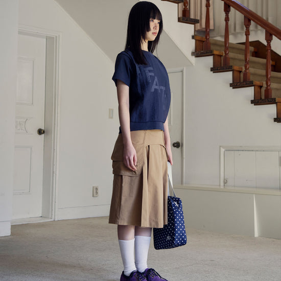 Nice Ghost Club FFATS Logo Layered Sleeve Tee [Navy]