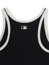 MLB Women's Basic Ringer Crop Sleeveless T-shirt