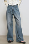General Idea WOMAN Snap Detail Wide Denim Pants