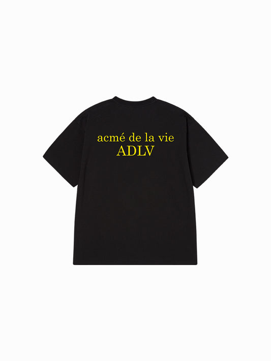 ADLV BASIC LOGO YELLOW FONT SHORT SLEEVE T-SHIRT