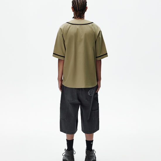 Mahagrid Serif Logo Baseball Shirt