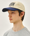 Marithé François Girbaud CLASSIC LOGO 6PANEL COLOR BLOCK CAP ivory