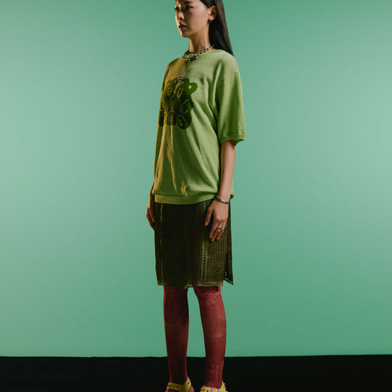 Nice Ghost Club Gummy Bear Summer Knit Half T-Shirt