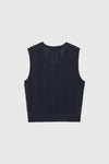 General Idea Woman Scallop Scarf Knit Vest