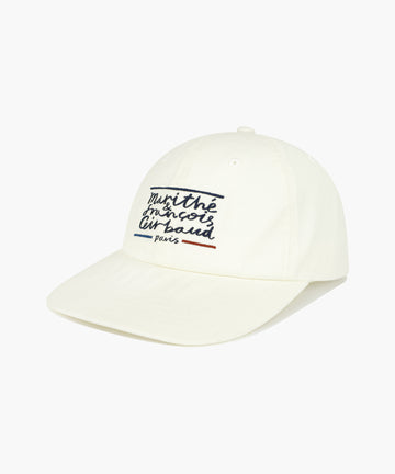 Marithé François Girbaud DRAWING CLASSIC LOGO FLAT BRIM CAP ivory