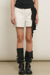 General Idea WOMAN Minimalist Waist Cotton Half Pants [WHITE]